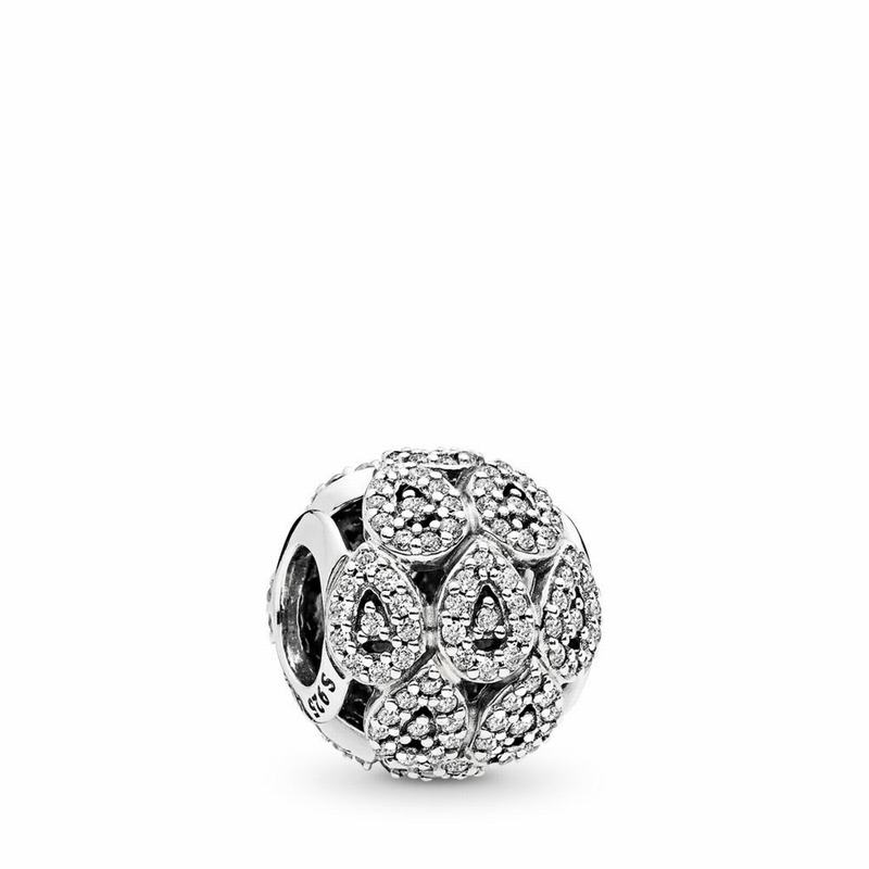 Pandora Cascading Glamour Charm Ireland - Sterling Silver/Cubic Zirconia - 923014ZIX